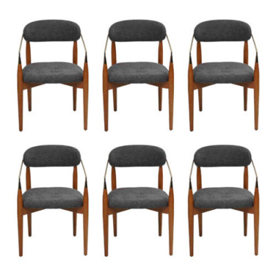 Luxus Iesszëmmerstull 6x Still mat Armleef Polster Ariichtung Modern Miwwelen