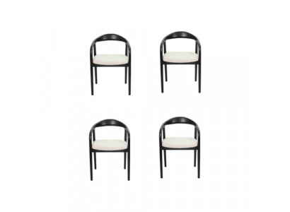 Stylvoll Edelstahl 4x Stillen Iesszëmmer Schwaarz Modern Stull Designer Metall
