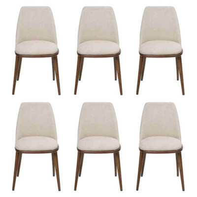 Modern Iesszëmmer Wäiss 6x Still Holz Miwwelen Still Luxus Design Ariichtung