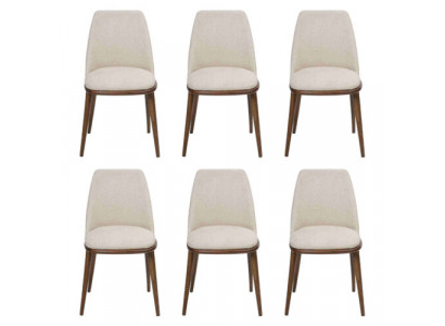 Modern Iesszëmmer Wäiss 6x Still Holz Miwwelen Still Luxus Design Ariichtung
