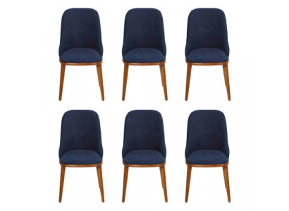 Luxus Iesszëmmer Blo 6x Still Holz Miwwelen Still Stilvoll Design Ariichtung