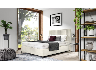 Designer Bett Duebelbett Luxus Schlofzëmmer Gepolstert Bett 160x200cm Moderne Stil