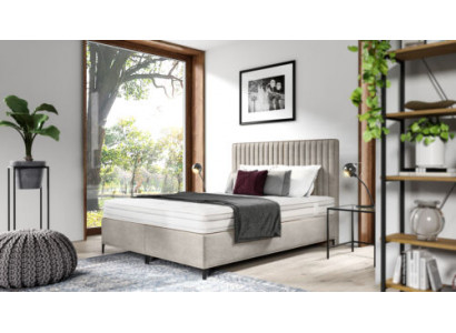 Duebelbett Designer Schlofzëmmer Luxus Boxspringbett Modern Stil Ariichtung