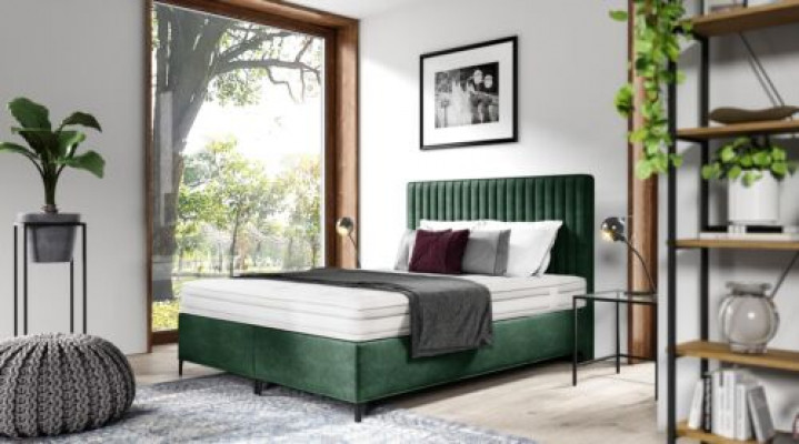 Luxus Boxspringbett Schlofkummer Polsterbett Ariichtung Textil 160x200cm Holz