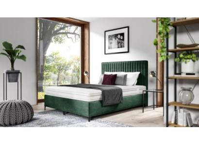 Luxus Boxspringbett Schlofkummer Polsterbett Ariichtung Textil 160x200cm Holz