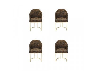 Modern Iesszëmmer Still Wunnzëmmer luxuriéis Méifaarweg 4x Still Metall neien