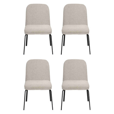 Gruppe Garnitur Stull 4x Stull Set Textil Polster Sëtz Edelstol Iesszëmmer Nei