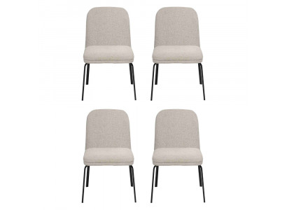 Gruppe Garnitur Stull 4x Stull Set Textil Polster Sëtz Edelstol Iesszëmmer Nei