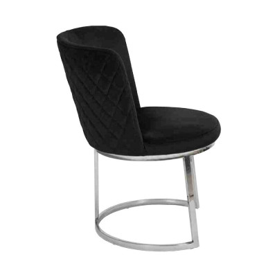 Schwaarz Designer 4x Still mat Edelstol Féiss Modern Iesszëmmer Still