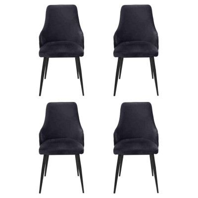 Modern schwaarze Designer 4x Still Luxus Iesszëmmer Einsitzer Ariichtung