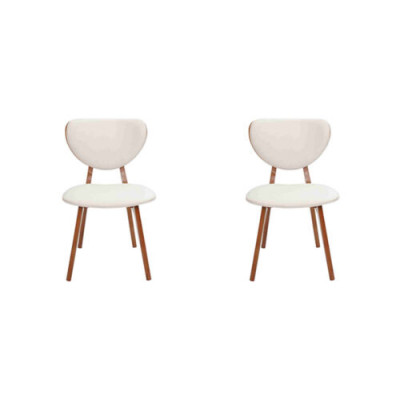 Iesszëmmer Stull wäiss 2x Still Holzstull modernes Eenzëgler Stull nei