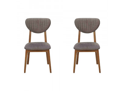 Moderne Stull Gro Polster 2x Stullen Lounge Holz Textil Holz Fauteuil Nei