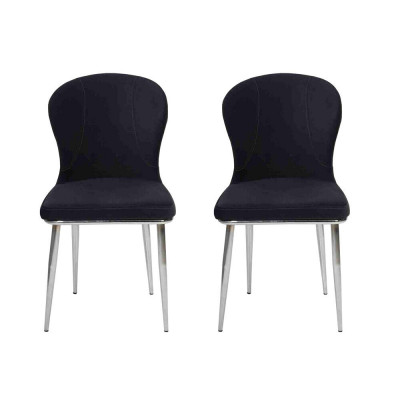 Miwwelen Schwaarz Still Iesszëmmerstull Stull Design Polster Luxus Ariichtung Neu