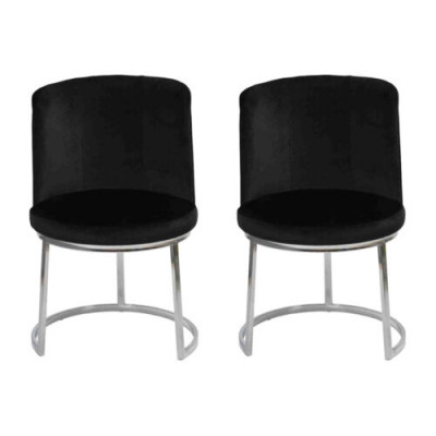 Schwaarzen Designer 2x Still mat Edelstol Féiss Modern Iesszëmmer Still