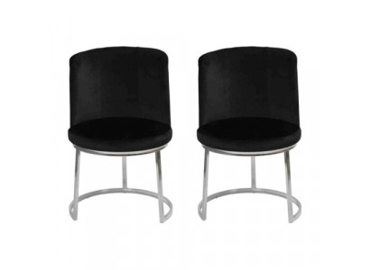 Schwaarzen Designer 2x Still mat Edelstol Féiss Modern Iesszëmmer Still