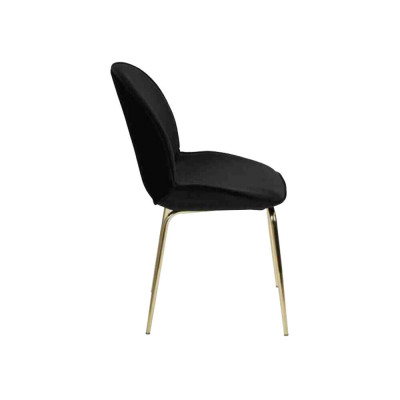 Schwaarze Këssen Fotell Designer Iesszëmmerstull Modern Kichenstullen