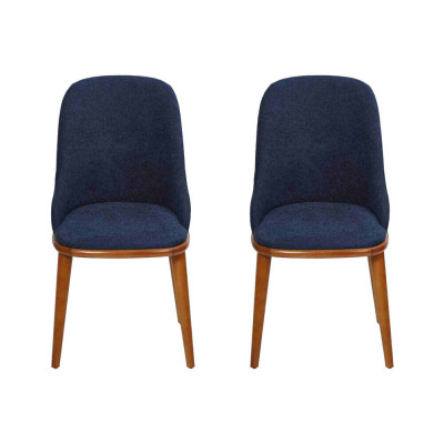 Stilvoll Blaup Esszëmmer Still Designer Ariichtung Stull-Set Miwwelen