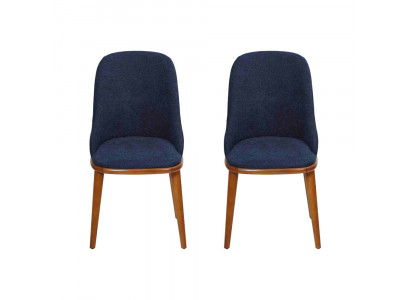 Stilvoll Blaup Esszëmmer Still Designer Ariichtung Stull-Set Miwwelen