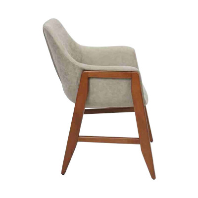 Iesszëmmer Stull Kiche Stull Lehnstull Holz Stoff Modern Gro Stull