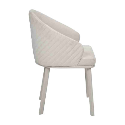 Wäissen Iesszëmmerstull Designer Polsterstull Textil Modern Kichenstull 