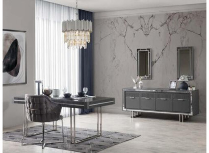 Moderne komplett Iessdësch 2tlg Anrichte Iesszëmmerdësch Holz Gro