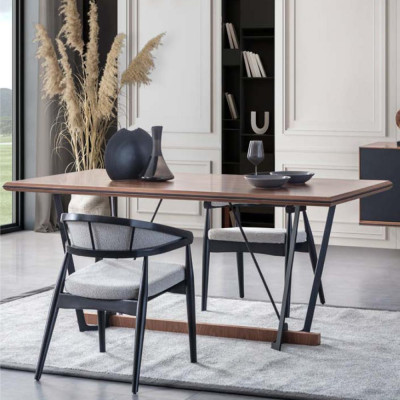 Iesseck Iesszëmmer Iessdësch Set 2tlg Anrichte Iesszëmmerdësch Brong Holz