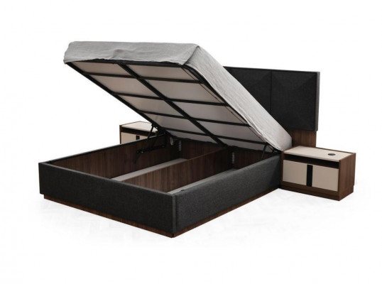 Komplett Duebelbett Bett Nuetsdëscher Schaf Beige 6-Stéck Schlofzëmmer