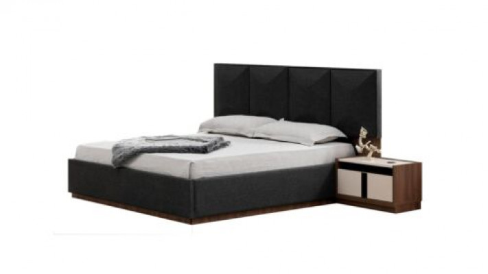 Duebett Garnitur Bett Noperldëscher Gro 3tlg Holz Schlofzëmmer Set