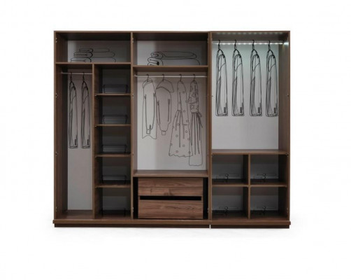 Kleederschaf Schlofzëmmerchaf Holzschaf Holz Beige Modern Grouss