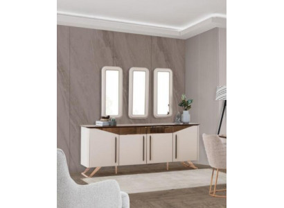 Buffet Anrichte Kommode Schaf Beige Holz Holzschaf Iesszëmmer