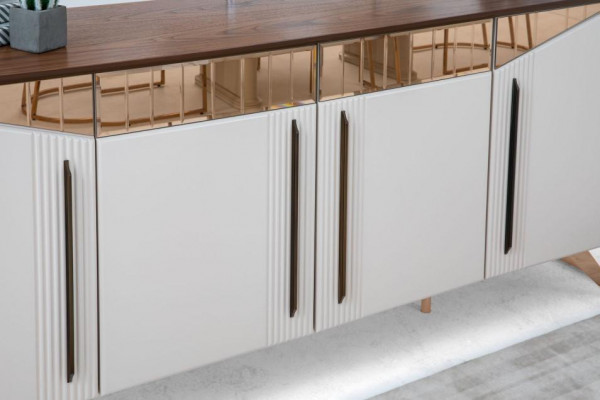 Buffet Anrichte Kommode Schaf Beige Holz Holzschaf Iesszëmmer