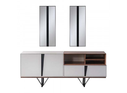 Luxus Anrichte Sideboard Schaf Kommode Holzschaf Holz Wäiss