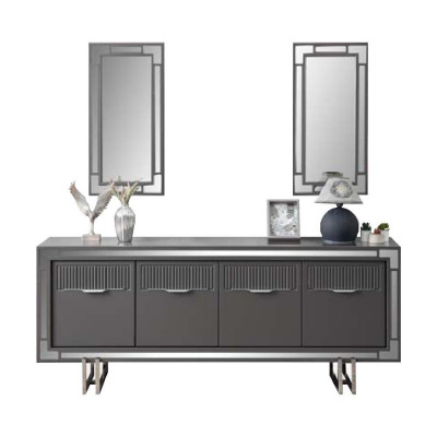 Holzschaf Anrichte Sideboard Gri Schaf Kommode Holz Iesszëmmer