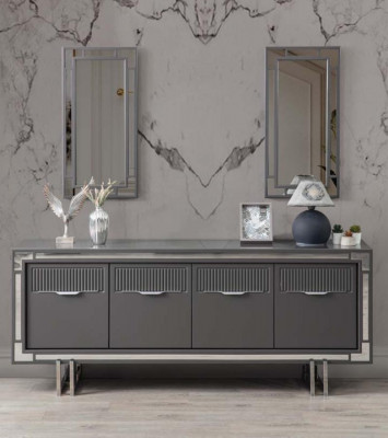 Holzschaf Anrichte Sideboard Gri Schaf Kommode Holz Iesszëmmer