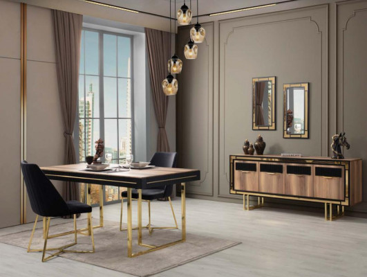 Holzkaart Anrichte Sideboard Braun Schaf Kommode Holz Iesszëmmer