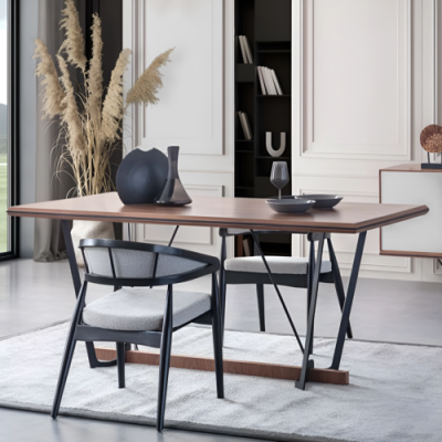 Iesszëmmerdësch Holzdësch Iessdësch Dësch Iesszëmmer Brong Holz 180 cm