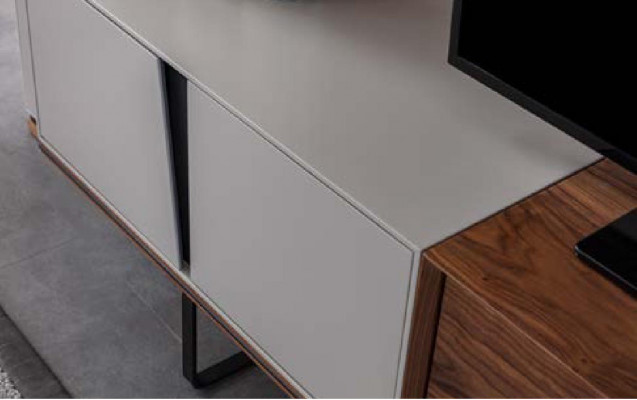 Wunnzëmmer Sideboard TV Stänner RTV Lowboard brong Holz Dësch Miwwel