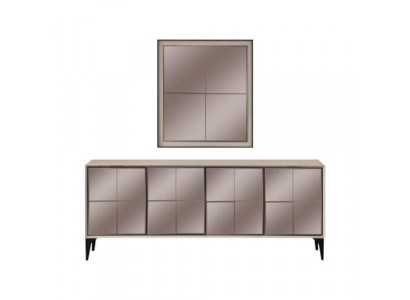 Anrichte Luxus Sideboard Schaf Kommode Holzschaf Holz Wäiss Modern
