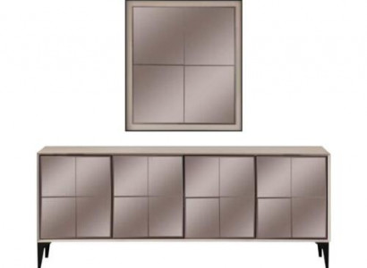 Anrichte Luxus Sideboard Schaf Kommode Holzschaf Holz Wäiss Modern