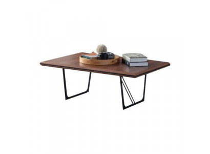 Canapé Dësch Kaffisdësch Sofa Dësch Niewendësch Holz Brong Holzdësch