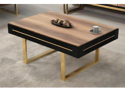 Couchtisch Kaffeisdësch Sofadësch Bäikëscht Holz Brong Dësch Design