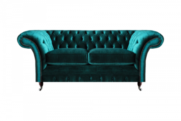 Chesterfield Design Gréng Sofa Zweisëtzer Sofa Ariichtung Polstermöbel