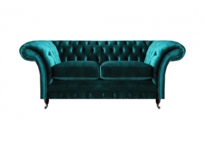 Chesterfield Design Gréng Sofa Zweisëtzer Sofa Ariichtung Polstermöbel