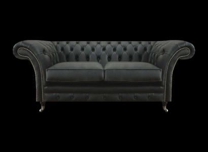 Zweesëtzer Sofa Chesterfield Wunnzëmmer Modern Textil Ariichtung Polstermöbel