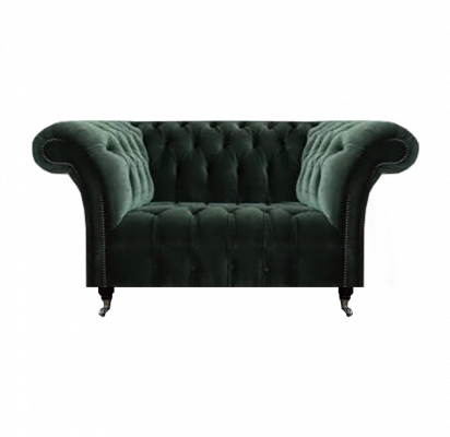 Luxus Schwaarz Zweesëtzeger Canapé Couch Wunnzëmmer Polsterméibel Nei Chesterfield