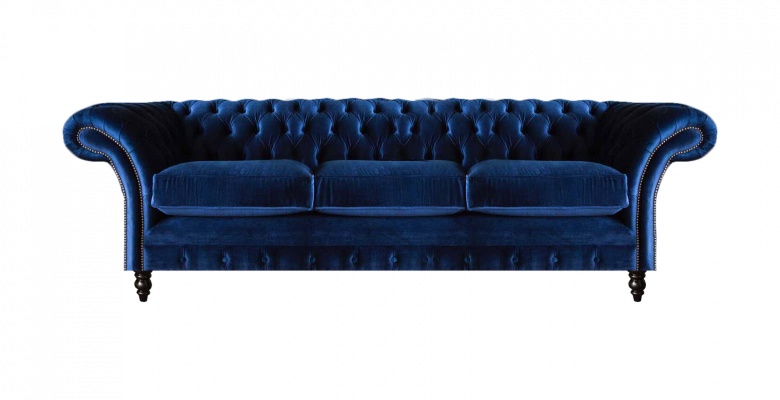 Chesterfield Luxus Sofa Drësëtzer Wunnzëmmer Polster Stoff Textil Design Nei