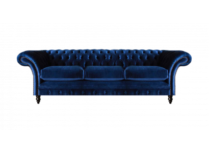 Chesterfield Luxus Sofa Drësëtzer Wunnzëmmer Polster Stoff Textil Design Nei