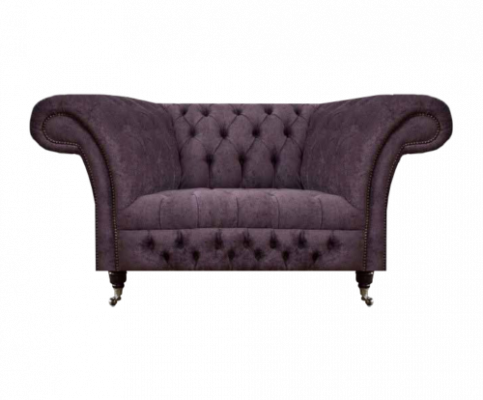 Chesterfield Fauteuil Polstermeubel Wunnzëmmer Polstersëtz Luxus Stoff Nei