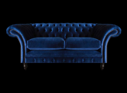 Wunnzëmmer Sofas Canapé Zwésëtzer Ariichtung Blo Chesterfield Nei