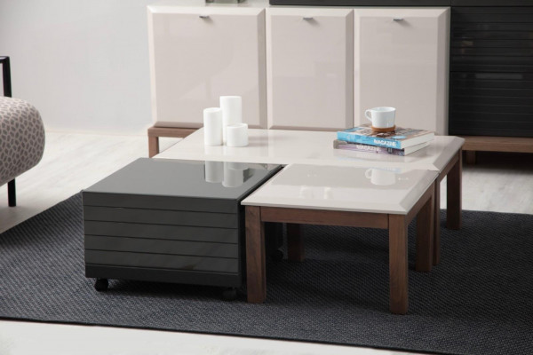 Exklusiv Wunnzëmmer Garnitur Designer 3+1 Sëtzer Anrichte Couchtisch